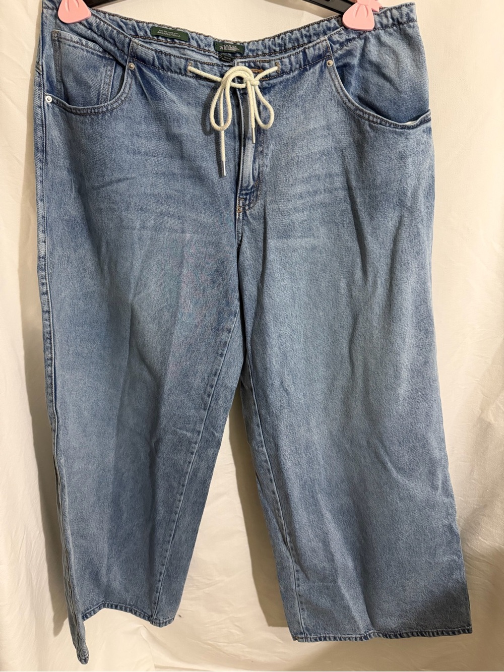 wild fable Light Wash Relaxed Drawstring Jeans